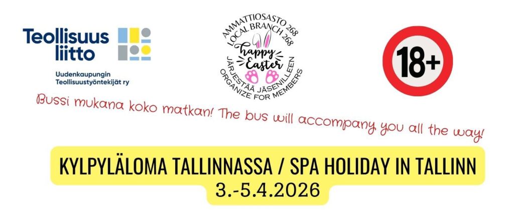 KYLPYLÄLOMA TALLINNASSA 3.-5.4.2026