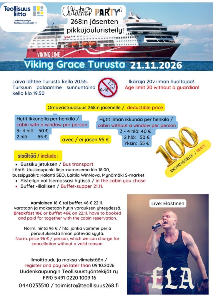 268:n jäsenten pikkujouluristeily
